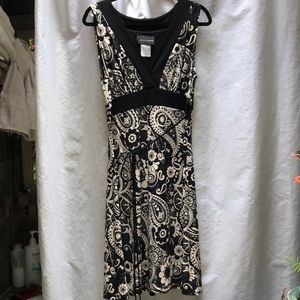 Black and cream patterned dress
